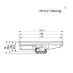 UM122-B(R) - Lateral Element Right DIN Rail (Pack of 2) - Image 3