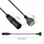 XLR 3 Pin Female to 3P Screw Terminal Converter Adapter Cable Speaker Microphone - Image 2