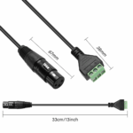 XLR 3 Pin Male to 3P Screw Terminal Converter Adapter Cable Speaker Microphone - Image 3