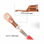 6x1/4 Pure Copper Tube Terminal Cus Lugs (Pack of 5) - Image 3