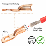 6x1/2 Pure Copper Tube Terminal Cus Lugs (Pack of 5) - Image 7