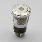 Flat Head 16mm 3-6V Latching Red Dot Illuminated Silver Metal Switch - Image 6
