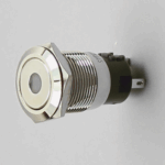 Flat Head 16mm 3-6V Latching Red Dot Illuminated Silver Metal Switch - Image 7