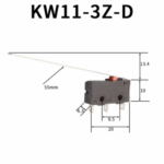 KW11-3Z-D 5A 250V Micro Limit Switch – 2Pcs - Image 5
