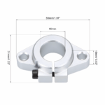 SHF16 16mm Aluminum Linear Shaft Support Bracket for CNC and 3D Printer - 1 Pc - Image 3