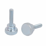 Thumb Screw M4 16mm Long MS Knurl Head Hand Tighten Curtain Wall Glass Lock Bolt - 5 Pcs