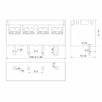 HB9500 2Pin 9.5mm 25A 300V Barrier Terminal Block Connector with Cover PCB Mount Pitch - 2 Pcs - Image 7