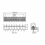 SY25C 3Pin 7.62mm 20A 300V Barrier Terminal Block Connector – 2 Pcs - Image 3