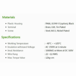 SY25C 4Pin 7.62mm 20A 300V Barrier Terminal Block Connector – 2 Pcs - Image 6