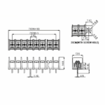 7.62mm 5Pin 20A Barrier Terminal Block Connector With Screw Hole - Image 5