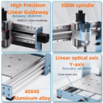 CNC 3020 300W Pro Max Engraving Machine Spindle Wood Router For Metal Acrylic, Milling Cutting Machine - Image 2