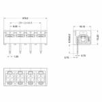 HB9500 2Pin 9.5mm 25A 300V Barrier Terminal Block Connector with Cover PCB Mount Pitch - 2 Pcs - Image 2