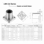 LMK13UU Square Flange Linear Ball Bearings - 1 Pc - Image 4