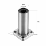 LMK10LUU Square Flange Linear Ball Bearing - 1 Pc - Image 2
