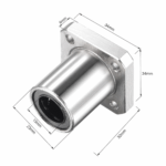 LMK13UU Square Flange Linear Ball Bearings - 1 Pc - Image 2