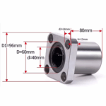 LMK40UU Square Flange Linear Ball Bearing - 1 Pc - Image 2