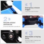 YTH SN-2549 28-18AWG 0.08-1mm² Wire Crimping Tool for Non-Insulated Terminal - Image 5