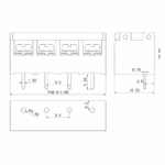 HB9500 9Pin 9.5mm 25A 300V Barrier Terminal Block Connector with Cover PCB Mount Pitch - 2 Pcs - Image 10