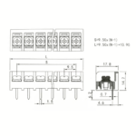 HB9500S 10Pin 9.5mm 25A 300V Barrier Terminal Block Connector - 2 Pcs - Image 8