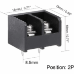 HB9500S 2Pin 9.5mm 25A 300V Barrier Terminal Block Connector - 2 Pcs - Image 5